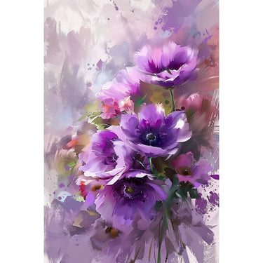 Abstract Canvas of Flowers
